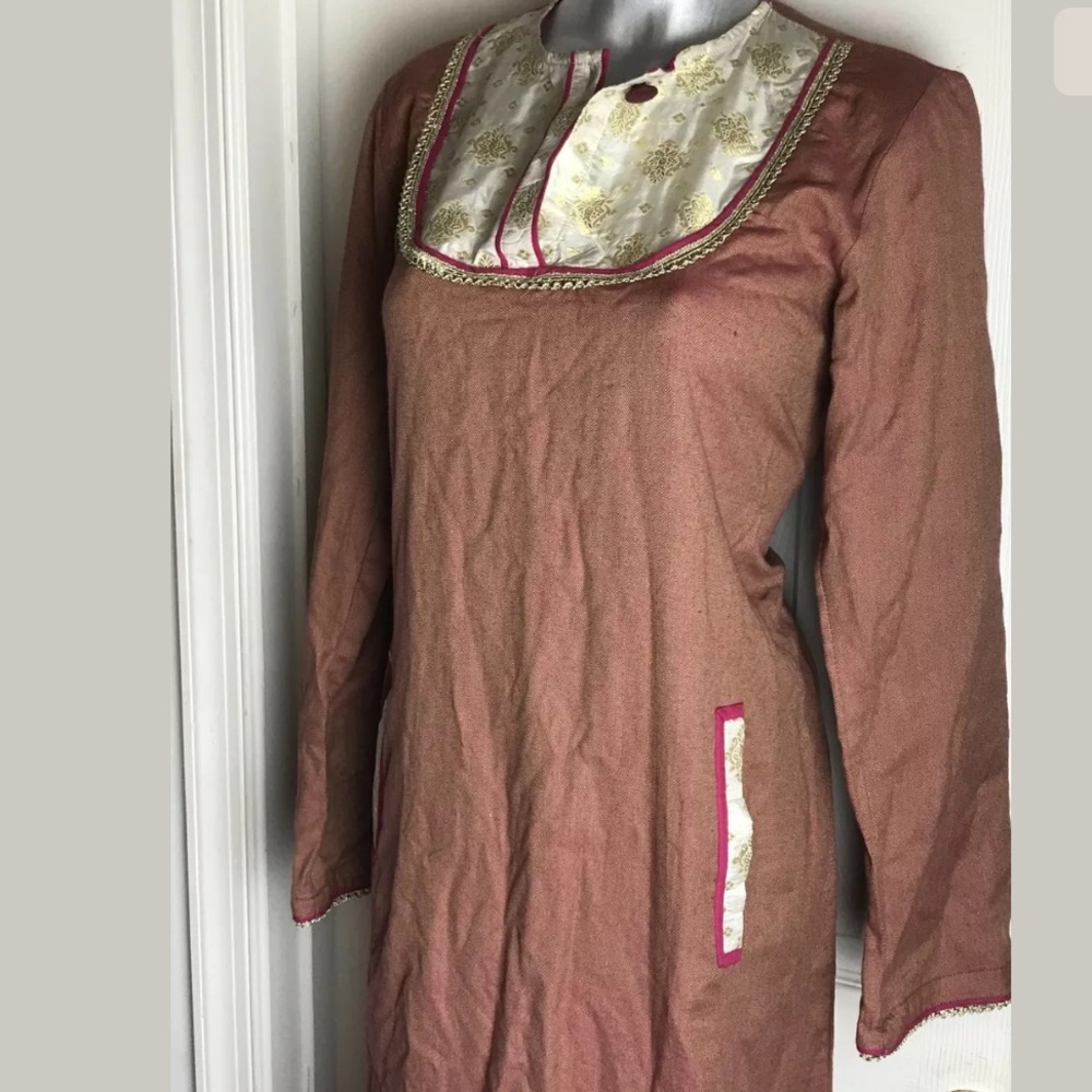 Generation 14 Tunic Kurta TOP RED BEIGE DESIGN